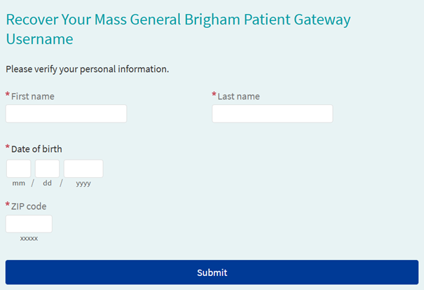 Mass General Brigham Login Provider