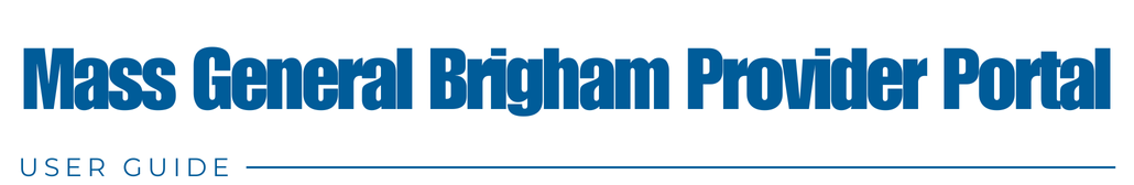 Mass General Brigham Provider Portal​
